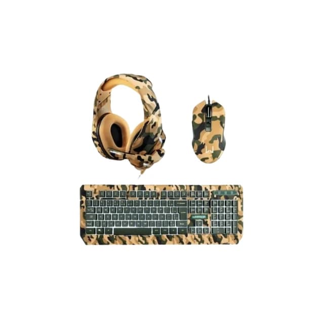 Kit Teclado E Mouse Gamer Army Kyler Warrior + Headset Strat