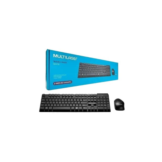 Combo Sem Fio 2.4ghz Com Teclas Flutuantes Usb Preto