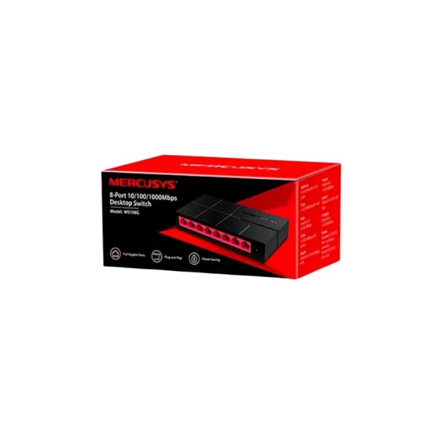 Switch Mercusys Ms108g 8 Portas 10/100/1000